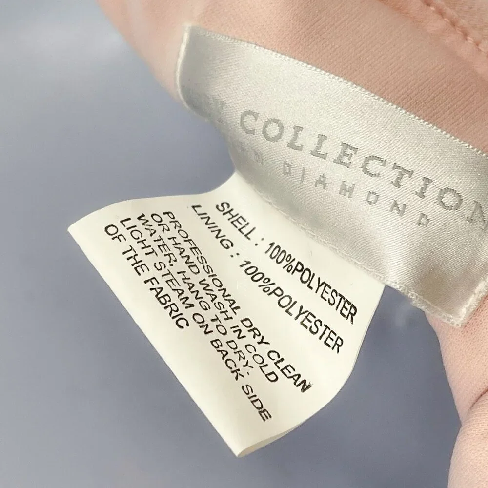 NEW Dessy Collection 3030 Blush Pink Crepe Slit Maxi Dress Gown Off the Shoulder - Picture 10 of 11